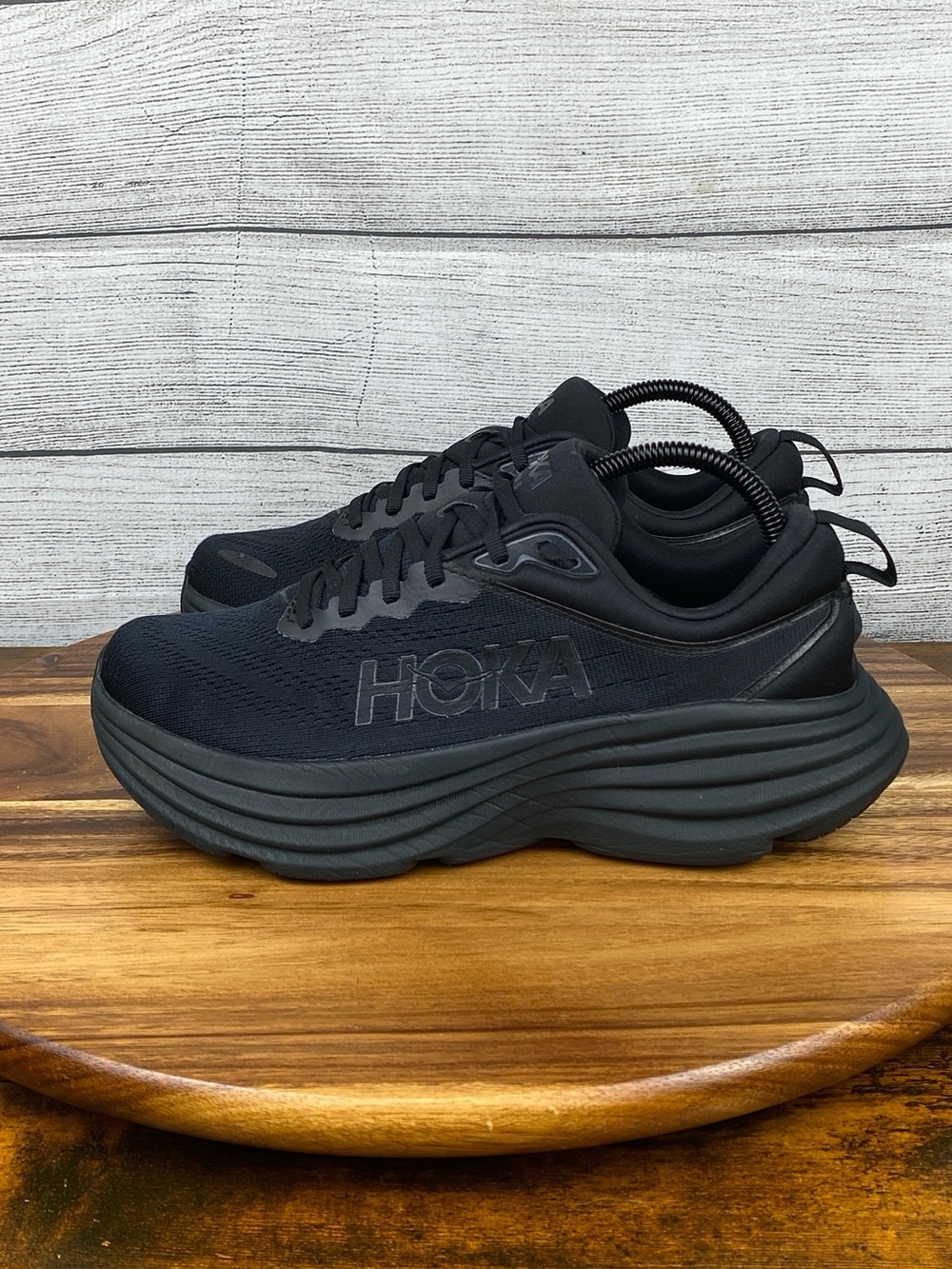 HOKA One One Bondi 8 Triple Black Running Shoes Women’s Size 8.5 B